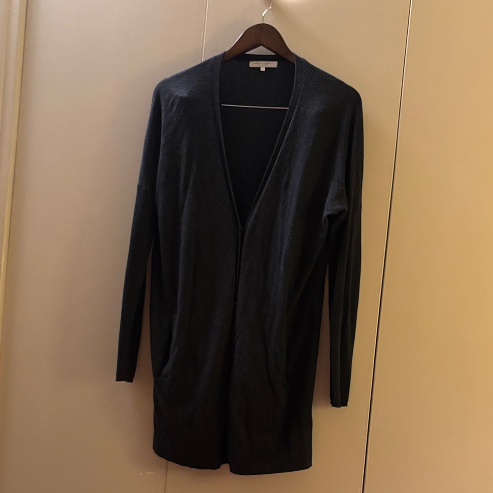 Audrey Talbott Carmel Black Cardigan Silk Cashmere Blend Medium